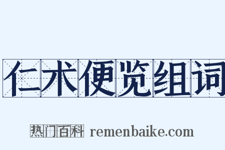 仁术便览组词是什么意思的图片